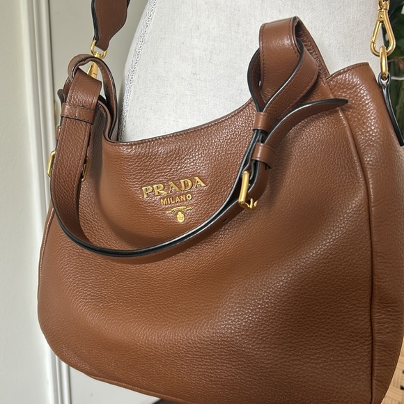 Prada Vitello Daino Hobo Camel - Picture 3 of 11